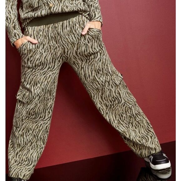 Mens Jacquard Knit Flared Pants Royalty By Maluma Size XXL - Picture 1 of 3